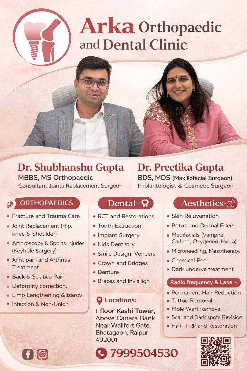 ARKA Orthopaedic and Dental Clinic doctors and services banner